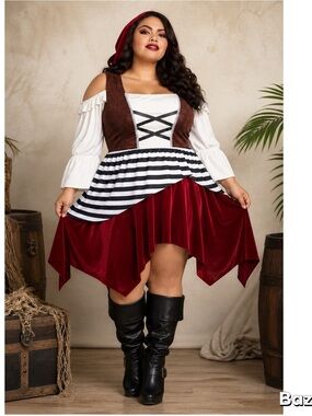 Sz 3x High Seas Wench Sexy Pirate Costume Rennisance Cosplay
